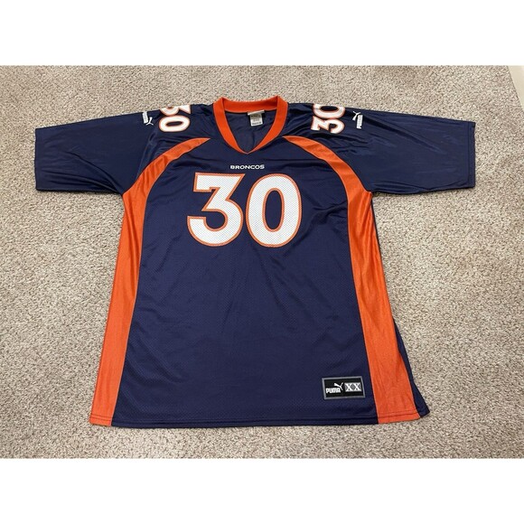 Other - VINTAGE Denver Broncos Jersey Mens 2XL XXL Blue Puma Terrell Davis #30 NFL 90s